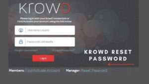 krowd reset password